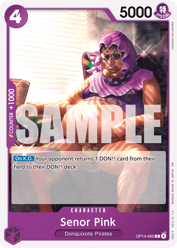 Carte Señor Pink OP14-065 Common — One Piece TCG OP14-EB04 The Azure Sea's Seven (Bandai)