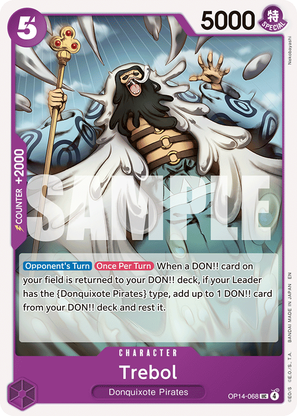 Carte Trébol OP14-068 Uncommon — One Piece TCG OP14-EB04 The Azure Sea's Seven (Bandai)