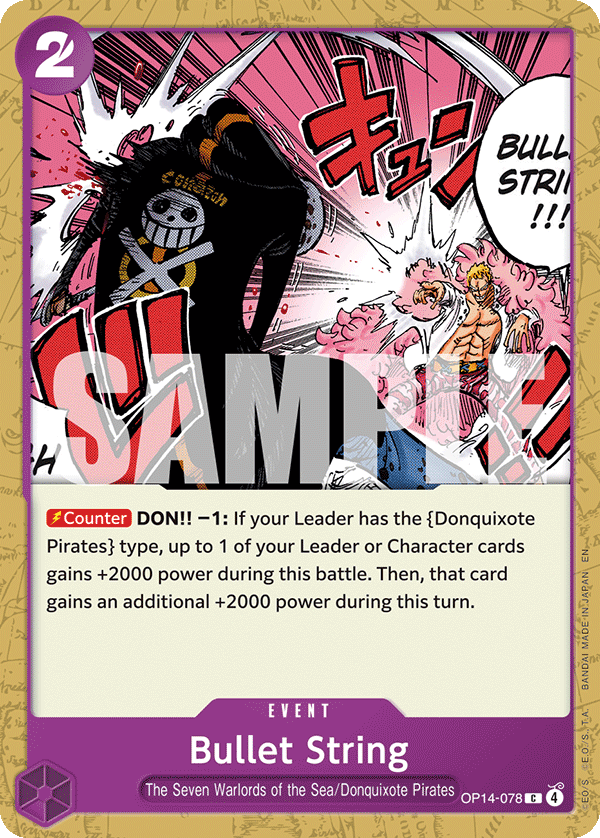 Carte Fils balistiques OP14-078 Common — One Piece TCG OP14-EB04 The Azure Sea's Seven (Bandai)