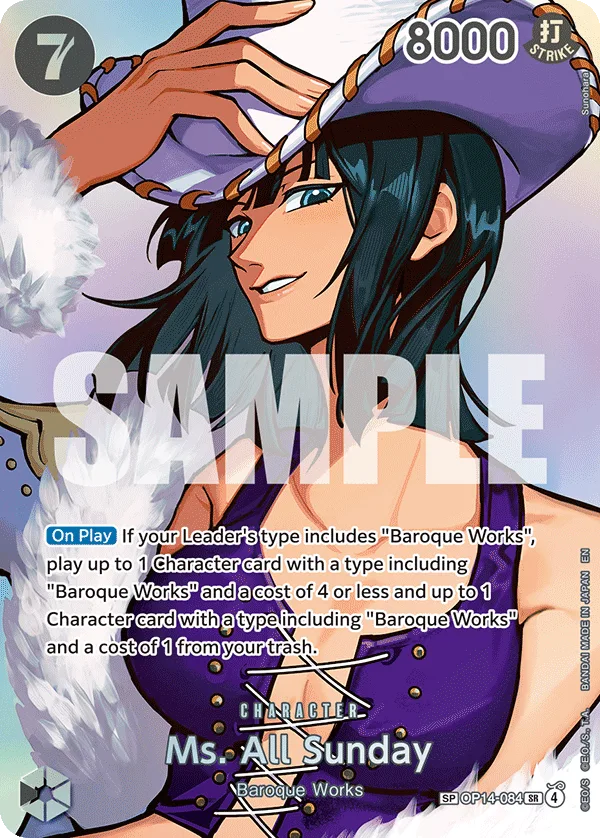 Carte Miss Allsunday OP14-084_p2 Special Parallel Alt-Art — One Piece TCG OP-16 BOOSTER PACK -THE TIME OF BATTLE- (Bandai)
