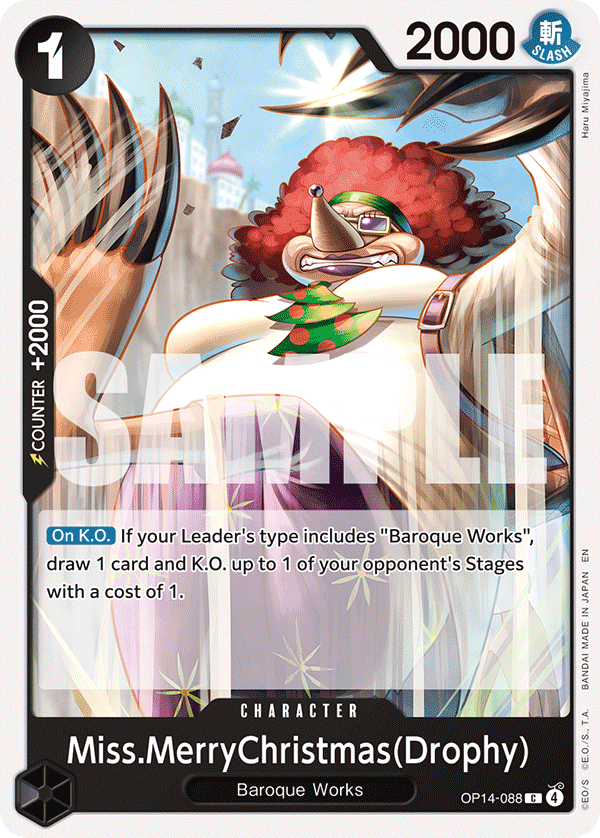 Carte Miss Merrychristmas(Drophy) OP14-088 Common — One Piece TCG OP14-EB04 The Azure Sea's Seven (Bandai)