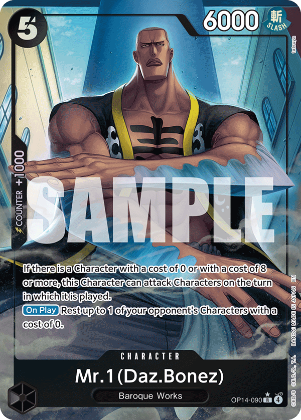 Carte Mr 1(Das Bones) OP14-090_p1 Rare Alt Art — One Piece TCG OP14-EB04 The Azure Sea's Seven (Bandai)