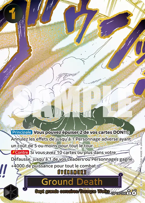 Carte Ground Death OP14-096_p1 Rare OP14-EB04 — One Piece TCG (Bandai)