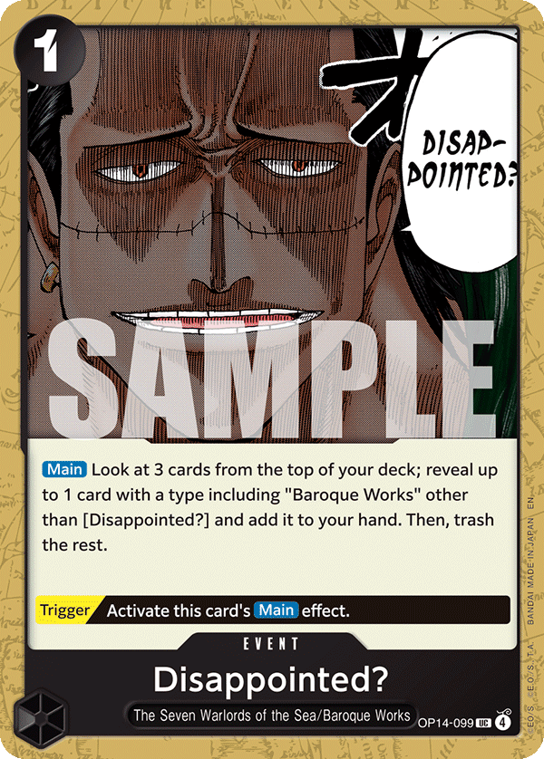 Carte Un souci&nbsp;? OP14-099 Uncommon — One Piece TCG OP14-EB04 The Azure Sea's Seven (Bandai)