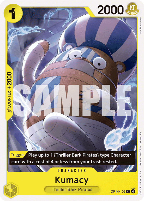 Carte Kumacy OP14-102 Common — One Piece TCG OP14-EB04 The Azure Sea's Seven (Bandai)