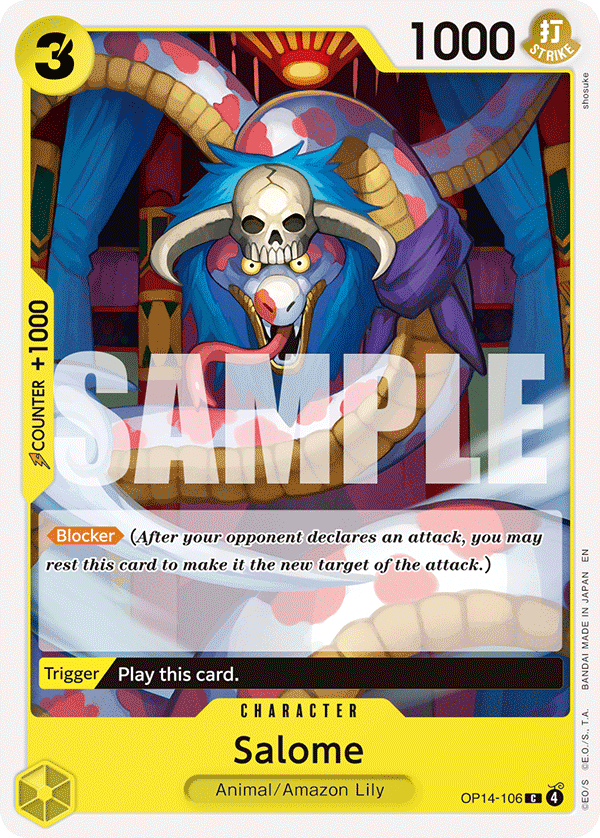 Carte Salome OP14-106 Common — One Piece TCG OP14-EB04 The Azure Sea's Seven (Bandai)