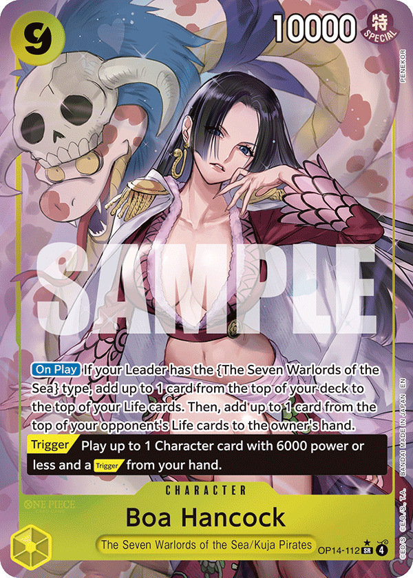 Carte Boa Hancock OP14-112_p1 Super Rare Alt Art — One Piece TCG OP14-EB04 The Azure Sea's Seven (Bandai)