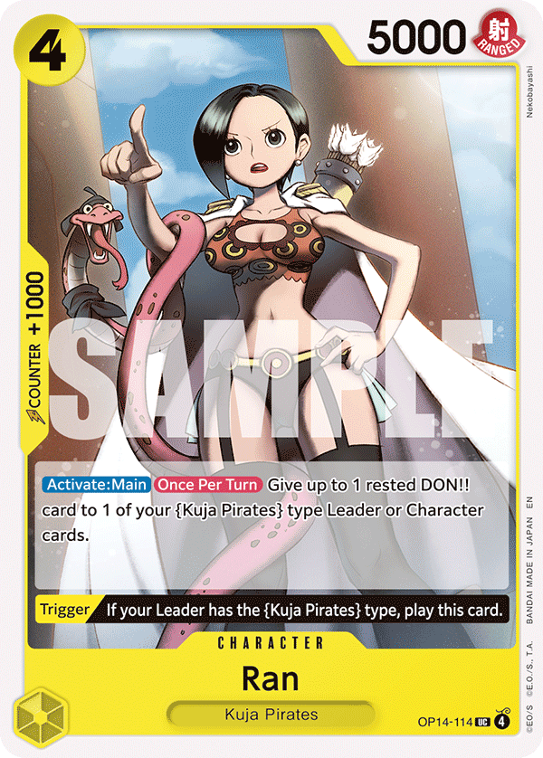 Carte Ran OP14-114 Uncommon — One Piece TCG OP14-EB04 The Azure Sea's Seven (Bandai)