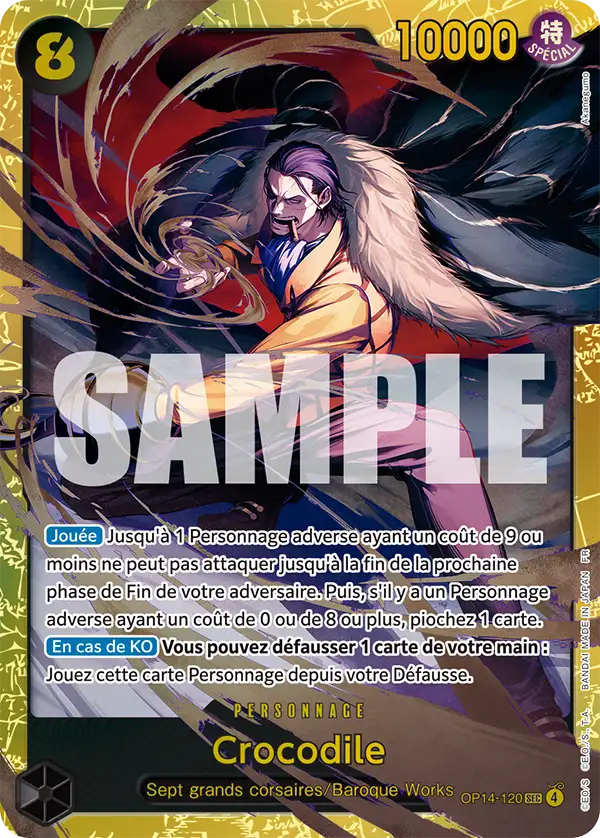 Carte Crocodile OP14-120 Secret Rare OP14-EB04 — One Piece TCG (Bandai)