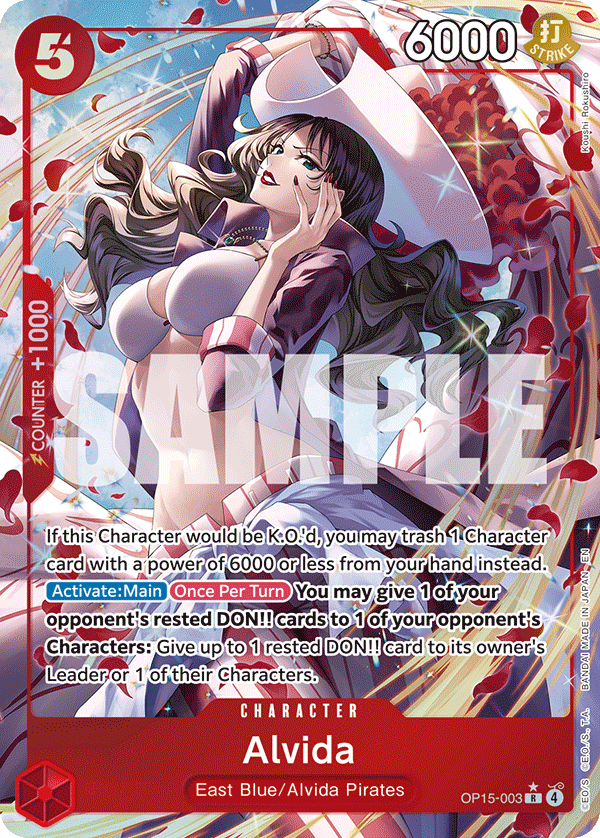 Carte Alvida OP15-003_p1 Rare Alt Art — One Piece TCG OP15-EB04 Adventure on Kami's Island (Bandai)