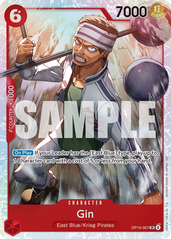 Carte Gin OP15-007 Super Rare OP15-EB04 — One Piece TCG (Bandai)