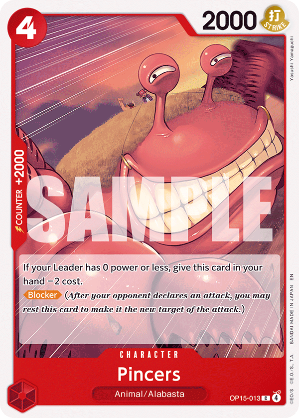 Carte Pincers OP15-013 Common — One Piece TCG OP15-EB04 Adventure on Kami's Island (Bandai)
