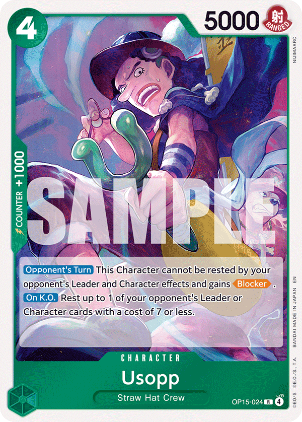 Carte Usopp OP15-024 Rare OP15-EB04 — One Piece TCG (Bandai)