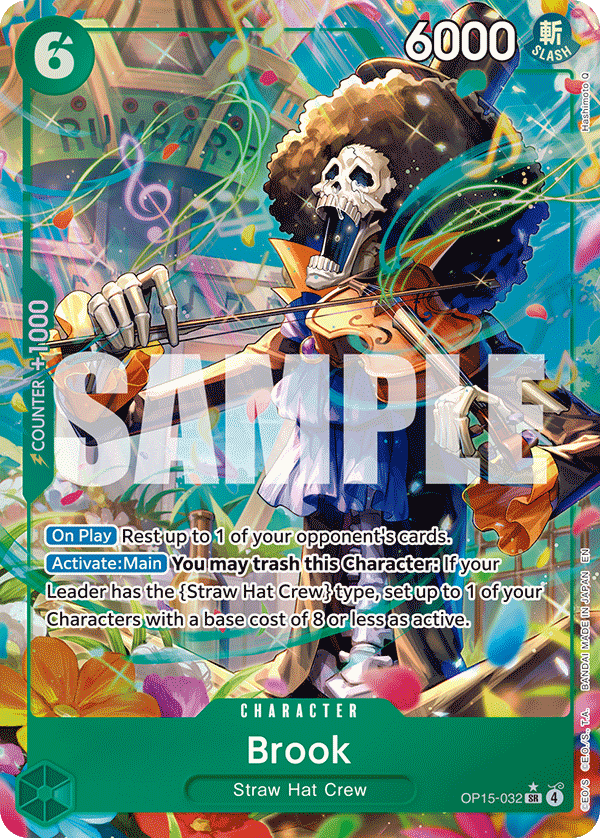 Carte Brook OP15-032_p1 Super Rare Alt Art — One Piece TCG OP15-EB04 Adventure on Kami's Island (Bandai)