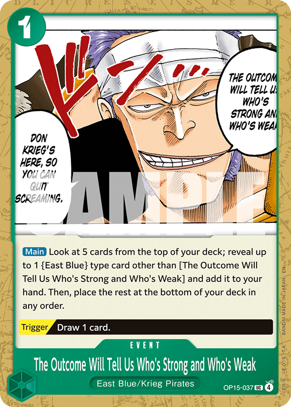 Carte The Outcome Will Tell Us Who's Strong and Who's Weak OP15-037 Uncommon — One Piece TCG OP15-EB04 Adventure on Kami's Island (Bandai)