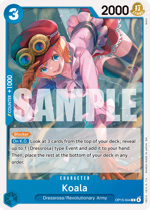 Carte Koala OP15-044 Common — One Piece TCG OP15-EB04 Adventure on Kami's Island (Bandai)