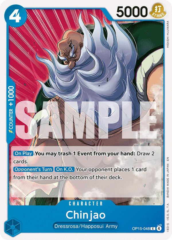 Carte Chinjao OP15-048 Common — One Piece TCG OP15-EB04 Adventure on Kami's Island (Bandai)