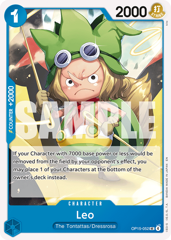 Carte Leo OP15-052 Uncommon — One Piece TCG OP15-EB04 Adventure on Kami's Island (Bandai)