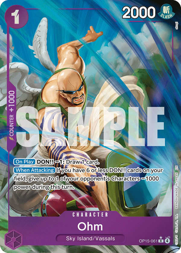 Carte Ohm OP15-061_p1 Rare Alt Art — One Piece TCG OP15-EB04 Adventure on Kami's Island (Bandai)