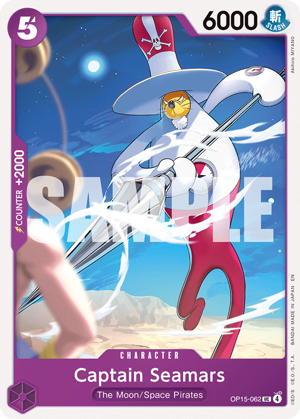 Carte Captain Seamars OP15-062 Uncommon — One Piece TCG OP15-EB04 Adventure on Kami's Island (Bandai)