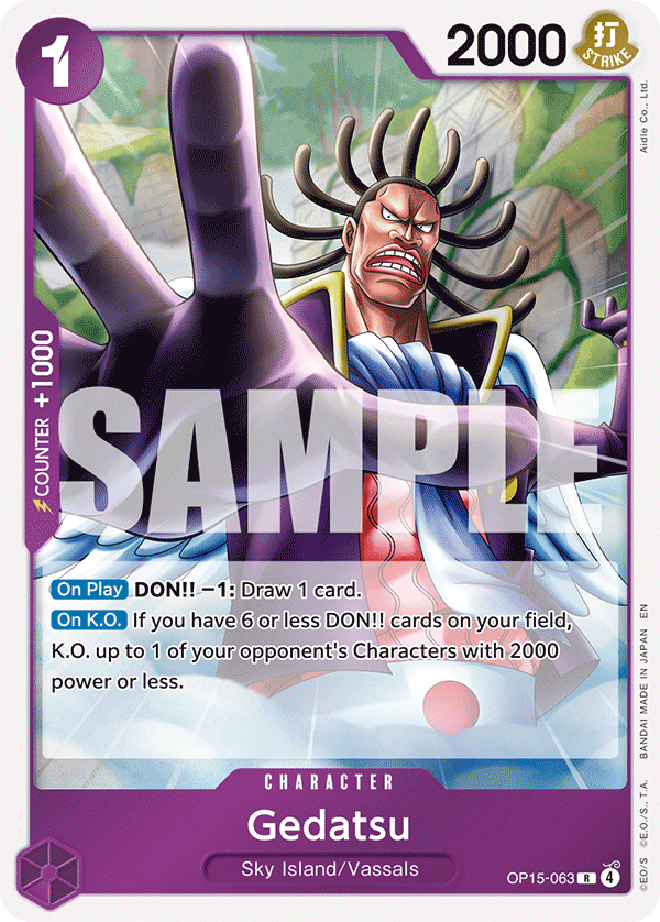 Carte Gedatsu OP15-063 Rare — One Piece TCG OP15-EB04 Adventure on Kami's Island (Bandai)