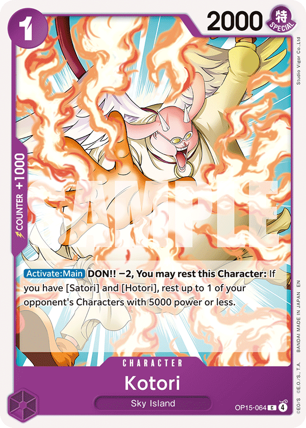 Carte Kotori OP15-064 Common — One Piece TCG OP15-EB04 Adventure on Kami's Island (Bandai)