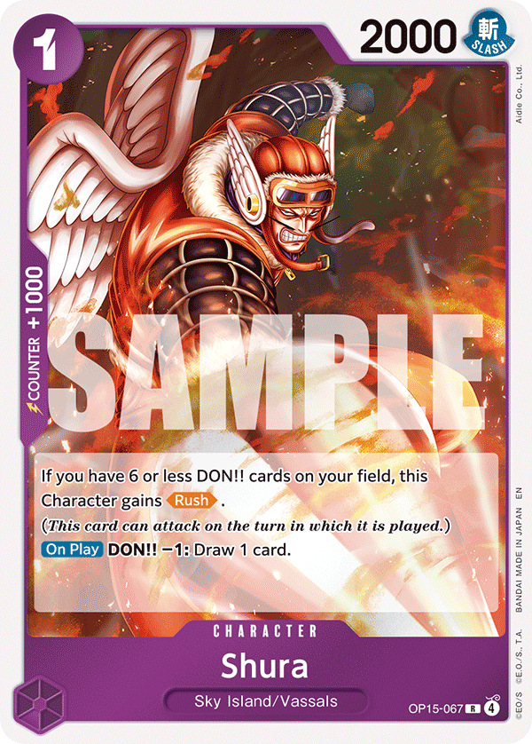 Carte Shura OP15-067 Rare — One Piece TCG OP15-EB04 Adventure on Kami's Island (Bandai)