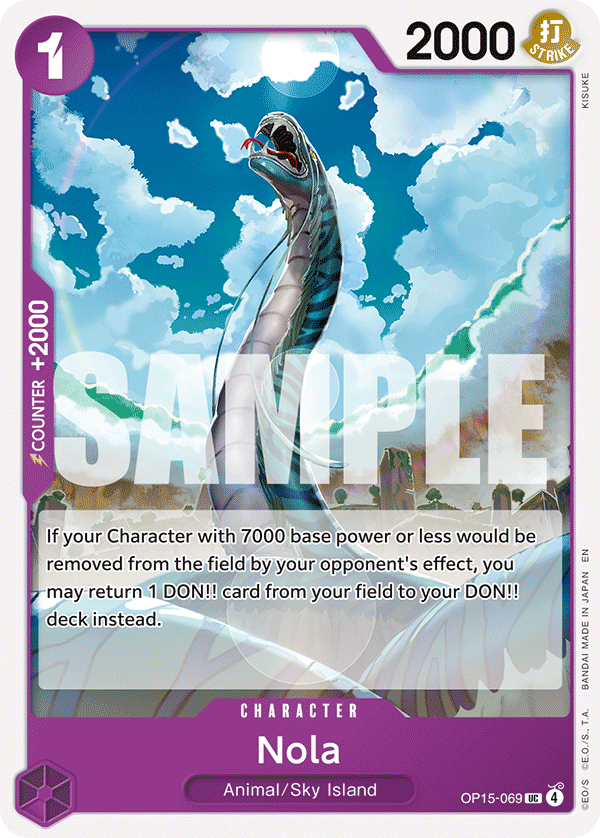Carte Nola OP15-069 Uncommon — One Piece TCG OP15-EB04 Adventure on Kami's Island (Bandai)
