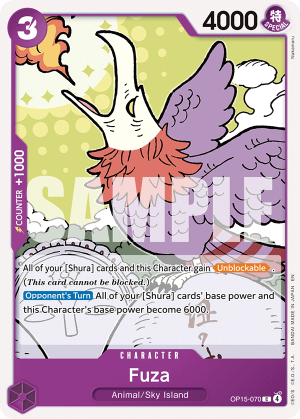 Carte Fuza OP15-070 Common — One Piece TCG OP15-EB04 Adventure on Kami's Island (Bandai)