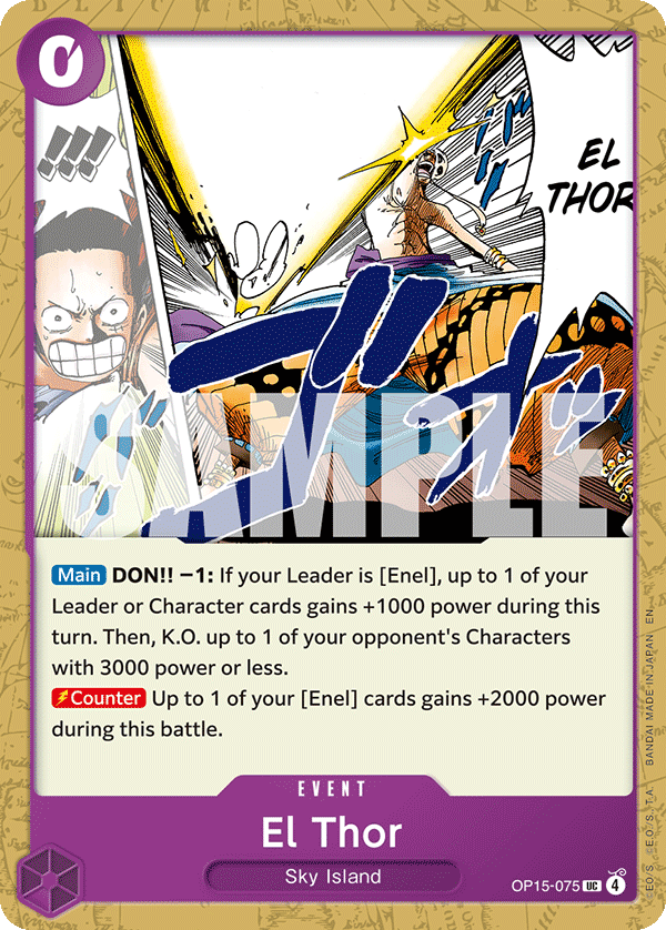Carte El Thor OP15-075 Uncommon — One Piece TCG OP15-EB04 Adventure on Kami's Island (Bandai)