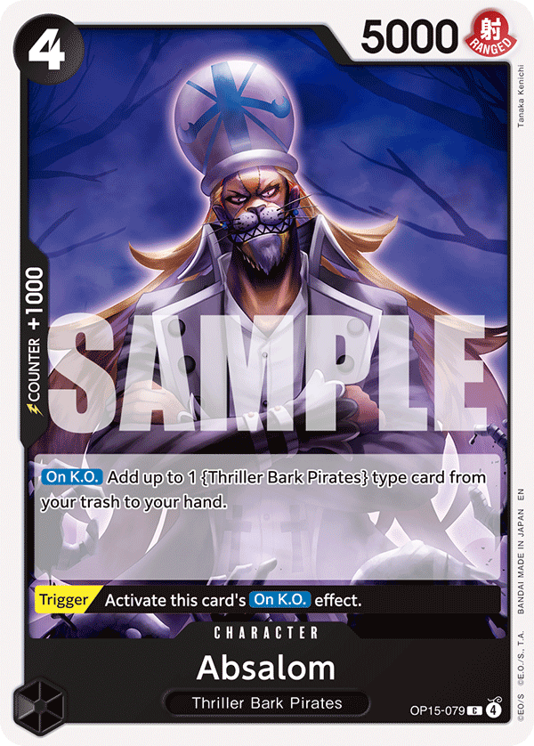 Carte Absalom OP15-079 Common — One Piece TCG OP15-EB04 Adventure on Kami's Island (Bandai)