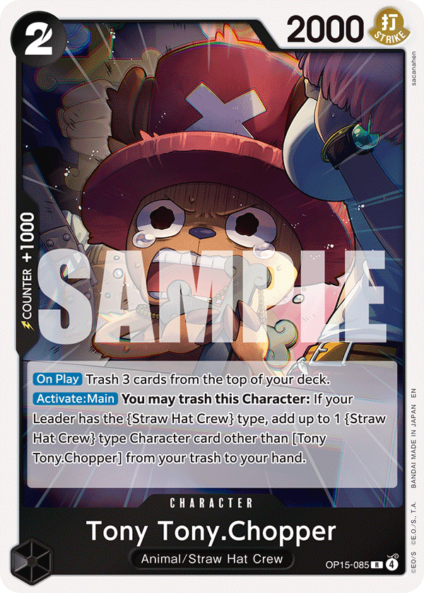 Carte Tony Tony.Chopper OP15-085 Rare — One Piece TCG OP15-EB04 Adventure on Kami's Island (Bandai)