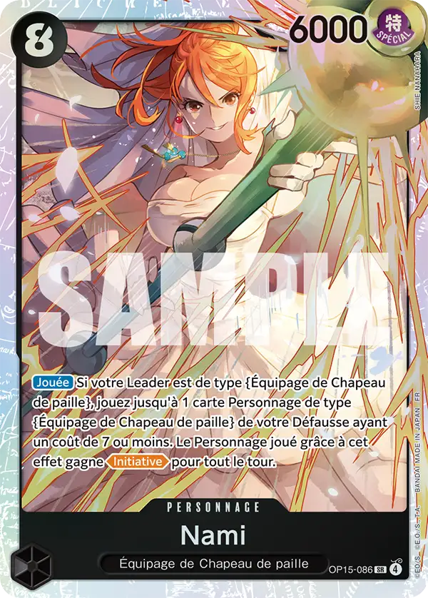 Carte Nami OP15-086 Super Rare OP15-EB04 — One Piece TCG (Bandai)