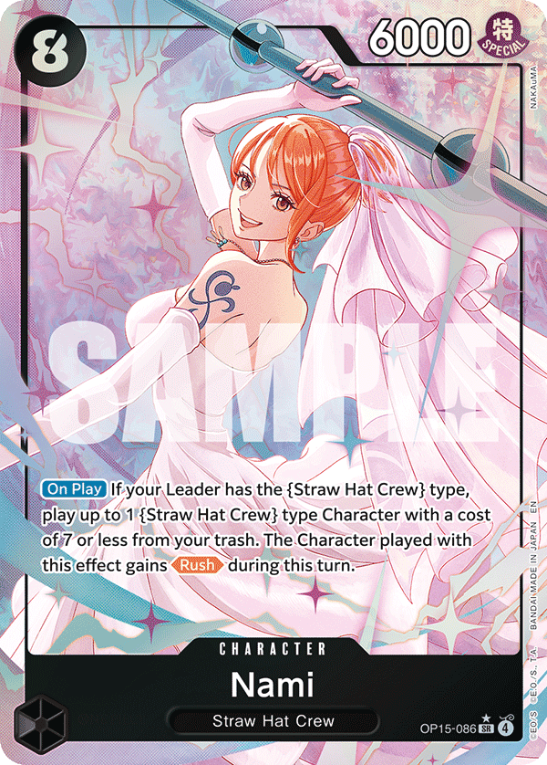Carte Nami OP15-086_p1 Super Rare Alt Art — One Piece TCG OP15-EB04 Adventure on Kami's Island (Bandai)