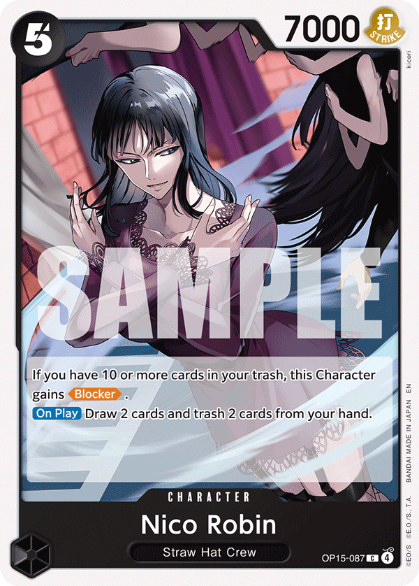 Carte Nico Robin OP15-087 Common — One Piece TCG OP15-EB04 Adventure on Kami's Island (Bandai)