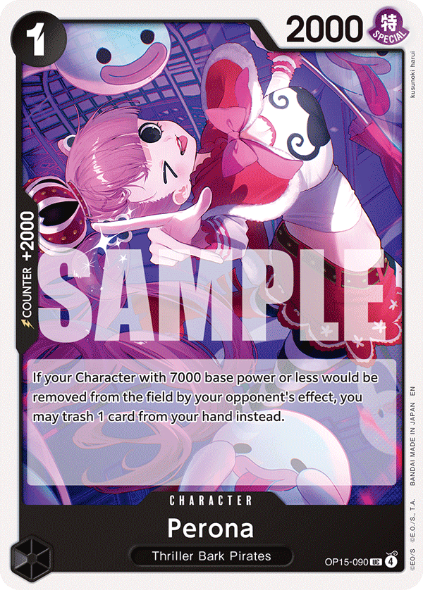 Carte Perona OP15-090 Uncommon — One Piece TCG OP15-EB04 (Bandai)