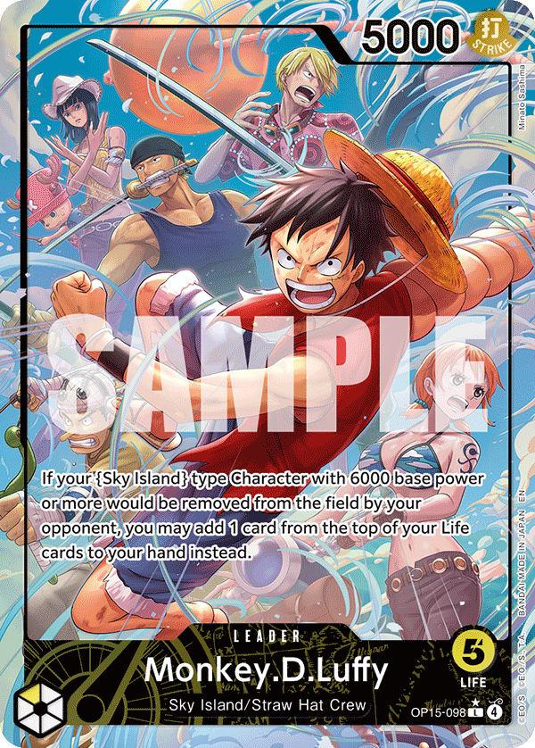 Carte Monkey.D.Luffy OP15-098_p1 Leader OP15-EB04 — One Piece TCG (Bandai)