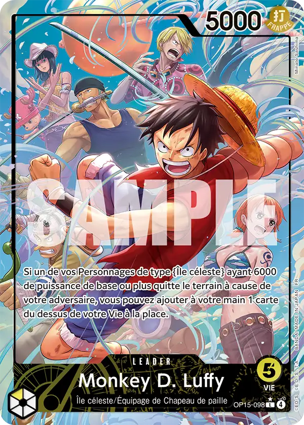 Carte Monkey.D.Luffy OP15-098_p1 Leader OP15-EB04 — One Piece TCG (Bandai)