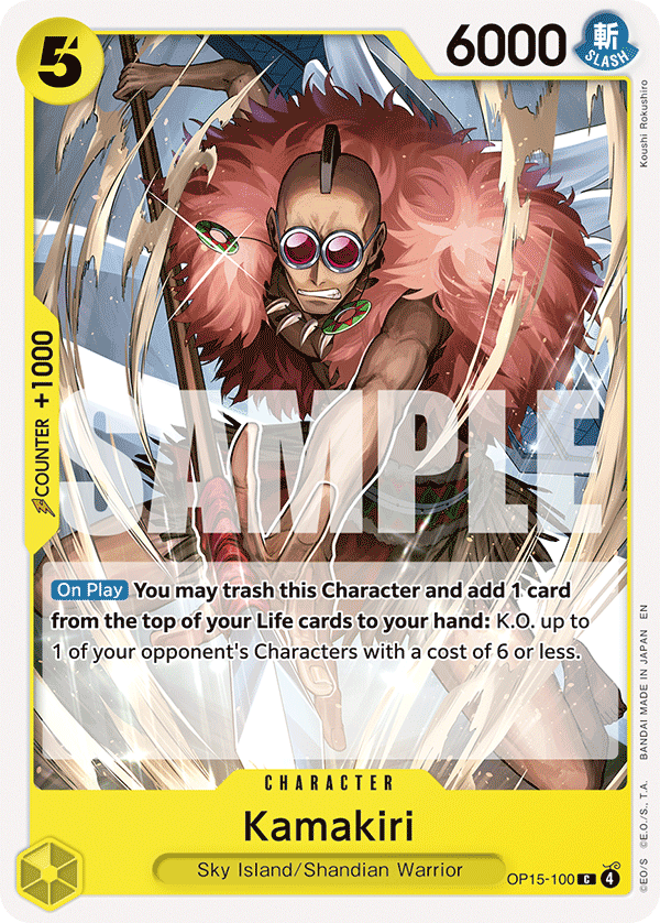 Carte Kamakiri OP15-100 Common — One Piece TCG OP15-EB04 Adventure on Kami's Island (Bandai)