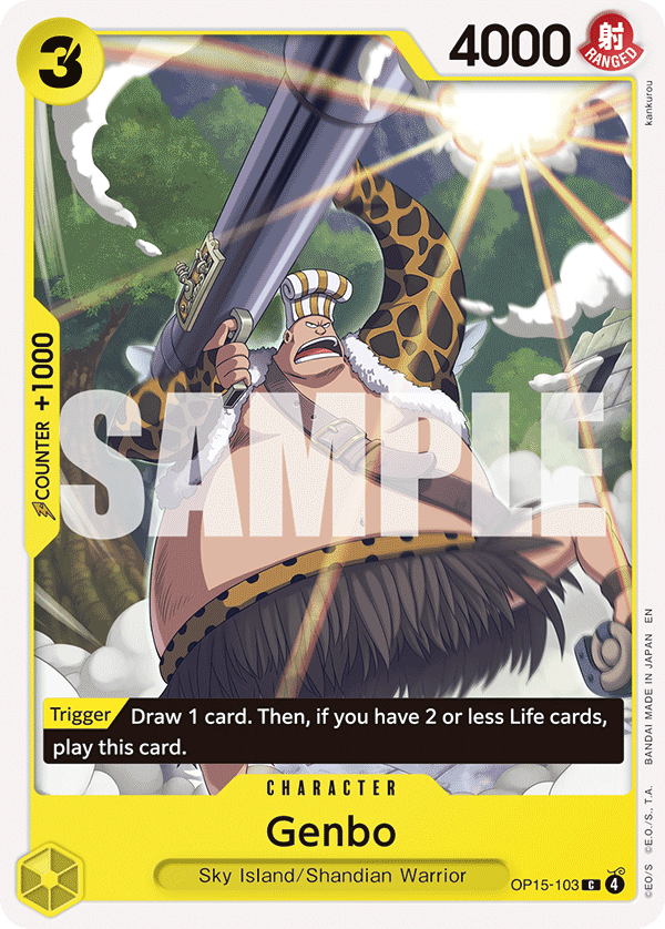 Carte Genbo OP15-103 Common — One Piece TCG OP15-EB04 Adventure on Kami's Island (Bandai)