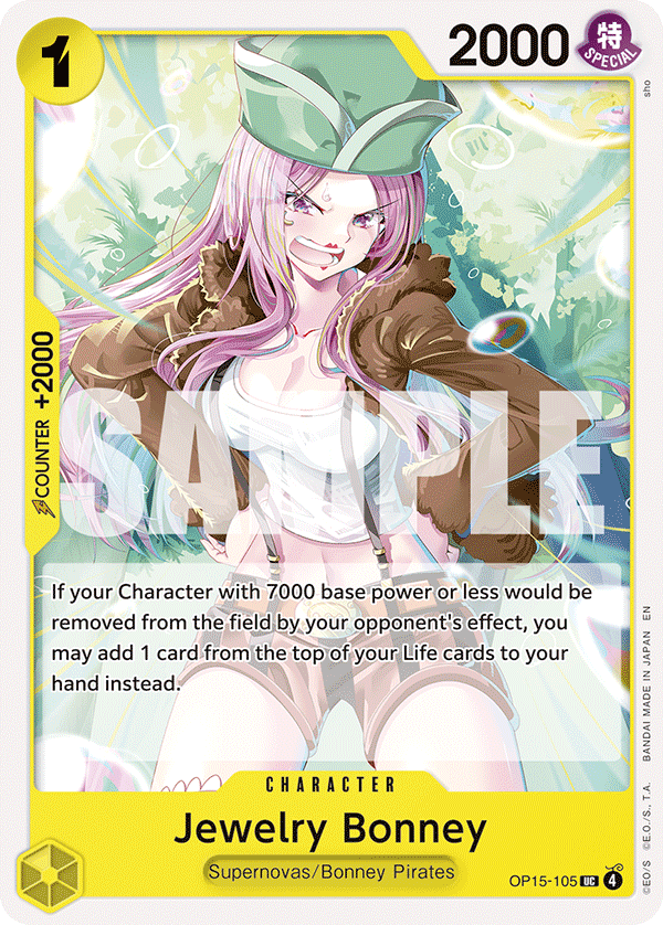 Carte Jewelry Bonney OP15-105 Uncommon — One Piece TCG OP15-EB04 (Bandai)