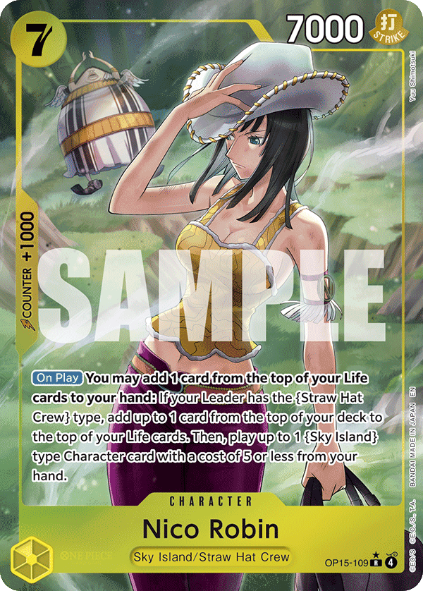 Carte Nico Robin OP15-109_p1 Rare Alt Art — One Piece TCG OP15-EB04 Adventure on Kami's Island (Bandai)