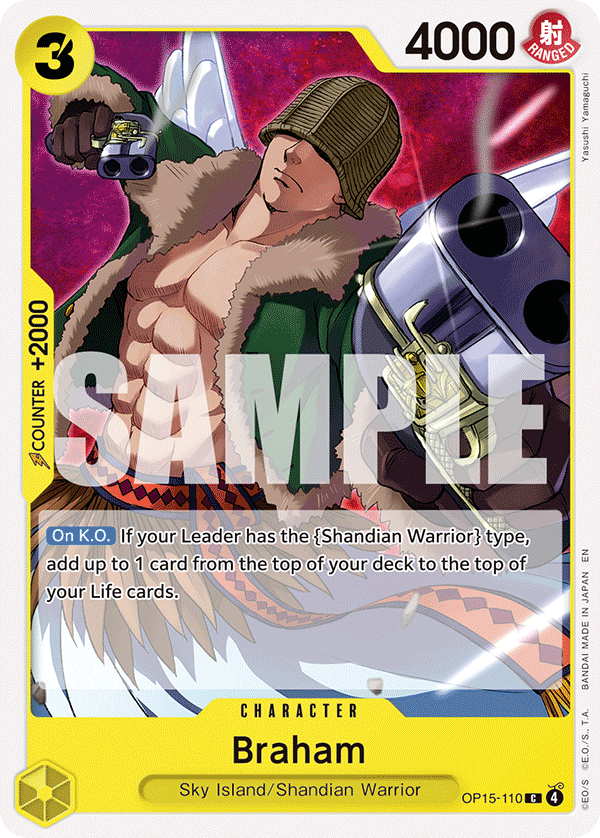 Carte Braham OP15-110 Common — One Piece TCG OP15-EB04 Adventure on Kami's Island (Bandai)