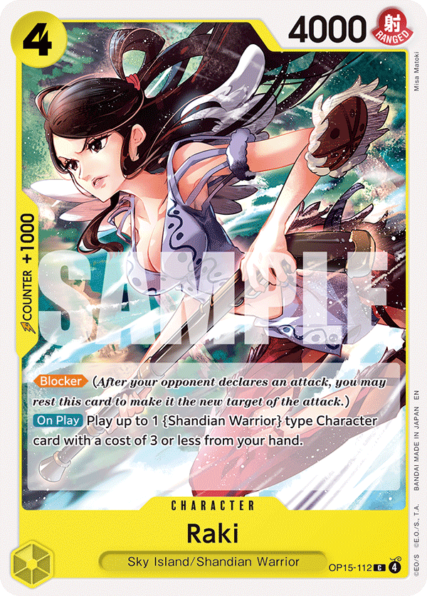 Carte Raki OP15-112 Common — One Piece TCG OP15-EB04 Adventure on Kami's Island (Bandai)