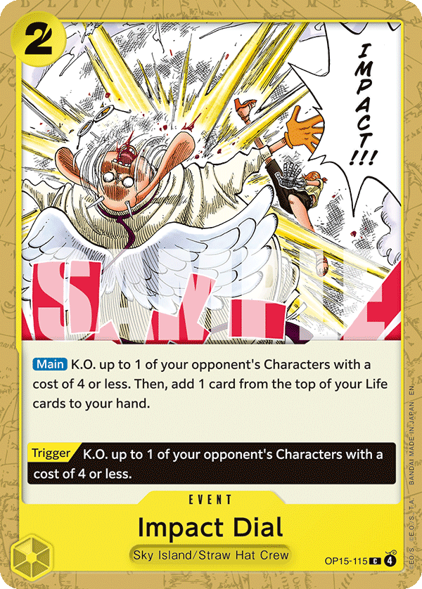 Carte Impact Dial OP15-115 Common — One Piece TCG OP15-EB04 Adventure on Kami's Island (Bandai)