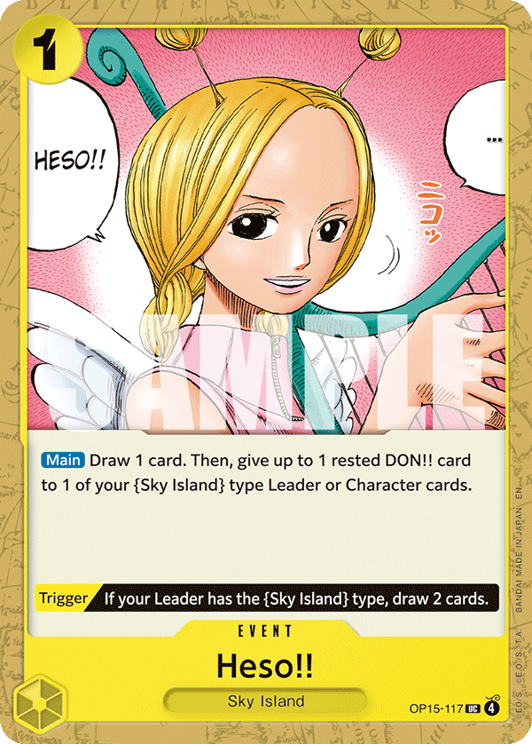 Carte Heso!! OP15-117 Uncommon — One Piece TCG OP15-EB04 (Bandai)