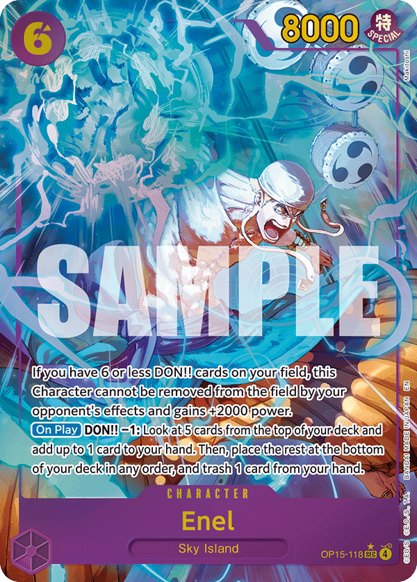 Carte Enel OP15-118_p1 Secret Rare — One Piece TCG OP15-EB04 (Bandai)