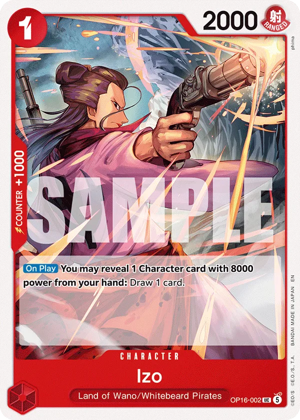 Carte Izo OP16-002 Uncommon — One Piece TCG OP-16 BOOSTER PACK -THE TIME OF BATTLE- (Bandai)