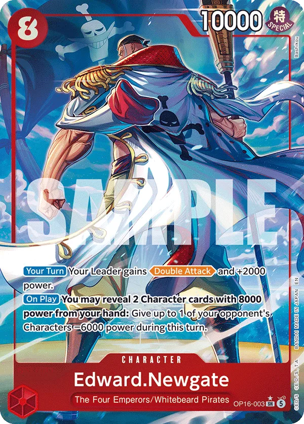 Carte Edward Newgate OP16-003_p1 Super Rare Alt Art — One Piece TCG OP-16 BOOSTER PACK -THE TIME OF BATTLE- (Bandai)