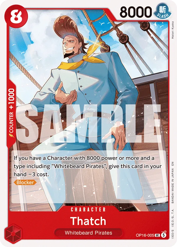 Carte Thatch OP16-005 Uncommon — One Piece TCG OP-16 BOOSTER PACK -THE TIME OF BATTLE- (Bandai)